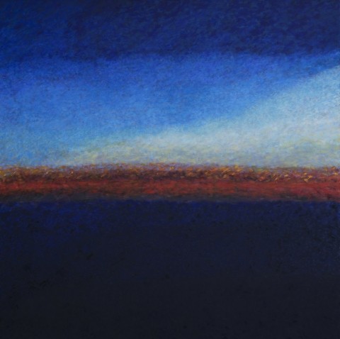 Velký obzor II, akryl a olej na plátně, 190 x 190 cm velký obzor