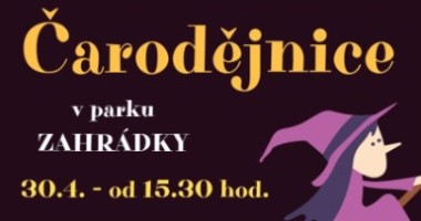Čarodějnice v parku zahrádky